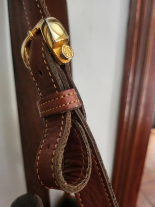 Bolso Loewe Ante y Piel Marrón/Verde