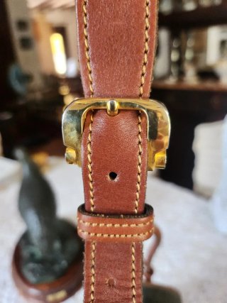 Bolso Loewe Ante y Piel Marrón/Verde