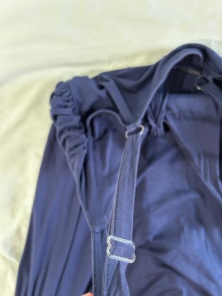 Abito midi asimmetrico blu navy - Taglia 42/44