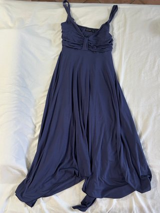 Abito midi asimmetrico blu navy - Taglia 42/44