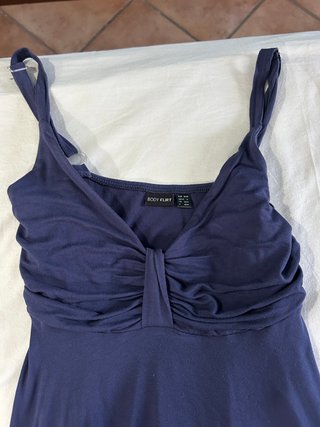 Abito midi asimmetrico blu navy - Taglia 42/44