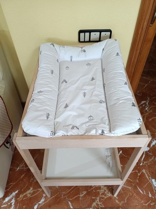 Cambiador haya/blanco 72x53 cm SNIGLAR