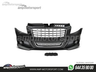 PARAGOLPES DELANTERO PARA AUDI A3 8P LOOK RS3 CROMO CON SRA