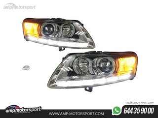 FAROS DELANTEROS LUZ DIURNA LED REAL DRL PARA AUDI A6 4F 2004-2008
