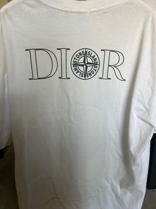Camiseta Dior x Stone Island Blanca