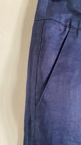 Pantalón Ramie Azul Marino