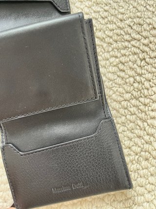 Cartera Massimo Dutti Piel Negra Billetera