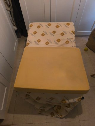 Cama Plegable Piel Sintética Beige
