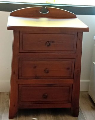 Cabecero de madera para cama de 105 y mesilla