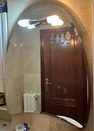 Espejo baño ovalado con apliques luz