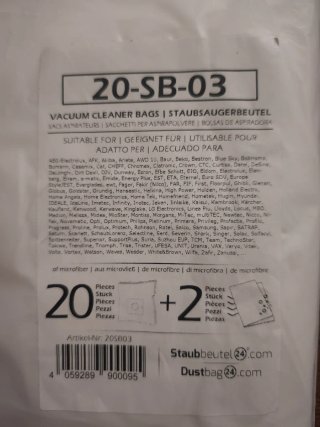 20+2 Bolsas Aspiradora Microfibra universal