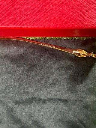 Gafas Cartier Negras y Doradas