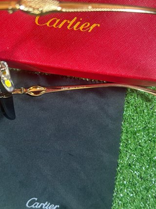 Gafas Cartier Negras y Doradas