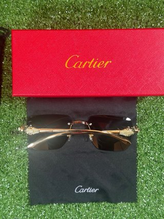 Gafas Cartier Negras y Doradas
