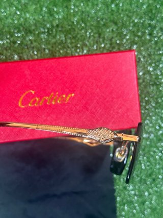 Gafas Cartier Negras y Doradas