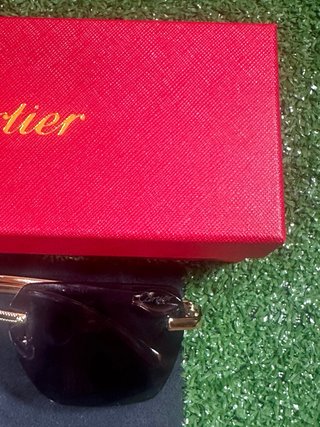 Gafas Cartier Negras y Doradas