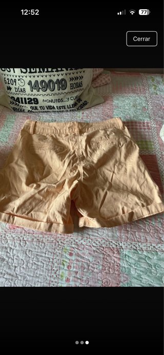 Pantalones cortos de mujer color naranja