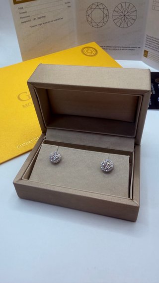 Orecchini Moissanite Halo 0.5 ct GRA