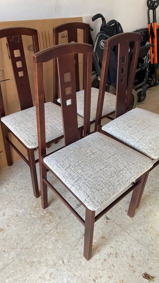 LOTE x4 Sillas Madera Comedor