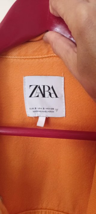 Sobrecamisa Zara Naranja Talla M