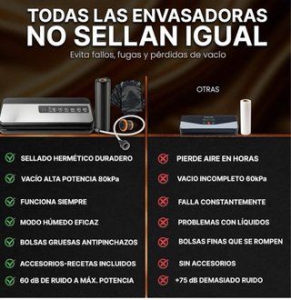Envasadora al Vacío Doméstica 80 kPa