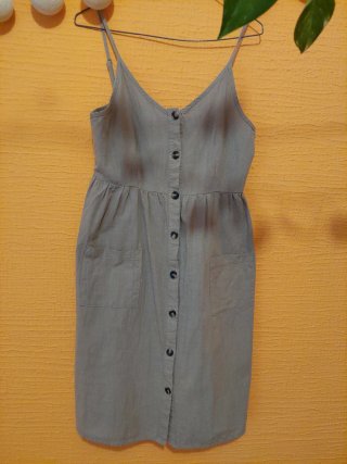 Vestido y Merceditas Beige