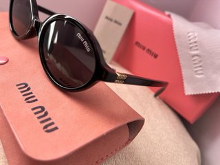 Gafas de sol Miu Octagonales Doradas Marrones