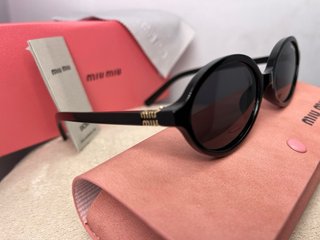 Gafas de sol Miu Octagonales Doradas Marrones