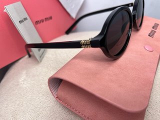 Gafas de sol Miu Octagonales Doradas Marrones