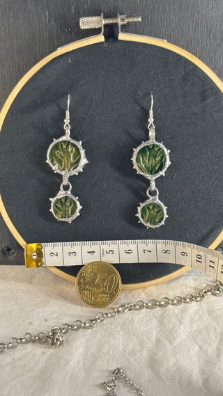 Pendientes Artesanales de Cerámica y Estaño