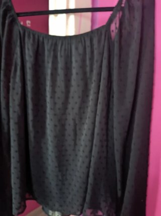 Blusa kiabi doble capa transparente