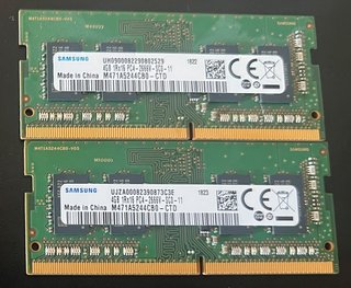 2x Samsung 4GB DDR4 2666MHz SODIMM RAM