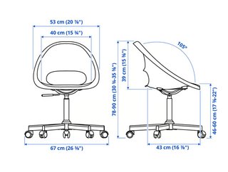 Silla Giratoria IKEA Beige LOBERGET