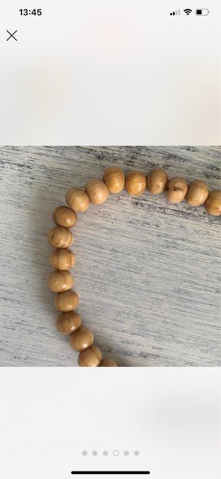 Colar em madeira e estrela marmore