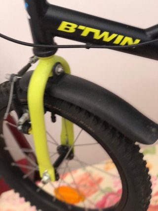 Bicicleta Infantil Btwin Negra y Amarilla