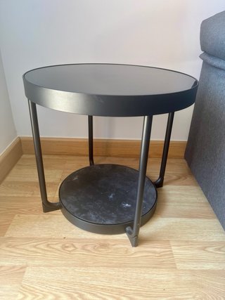 Set 2 Mesas Auxiliares- Ikea Frotorp Cristal Negro
