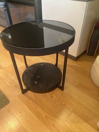 Set 2 Mesas Auxiliares- Ikea Frotorp Cristal Negro