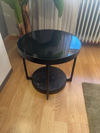 Set 2 Mesas Auxiliares- Ikea Frotorp Cristal Negro