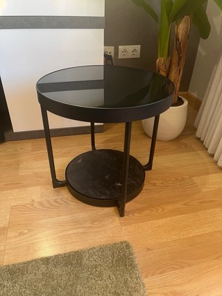 Set 2 Mesas Auxiliares- Ikea Frotorp Cristal Negro