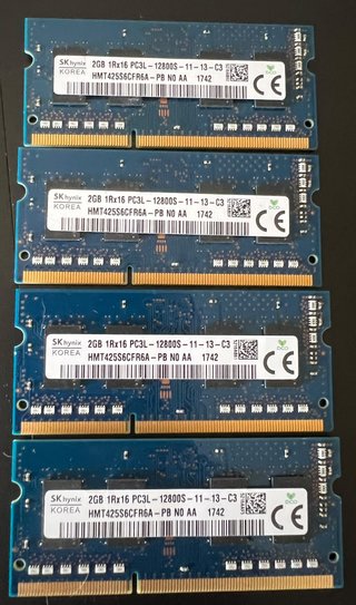 4x SK hynix 2GB PC3L-12800S RAM