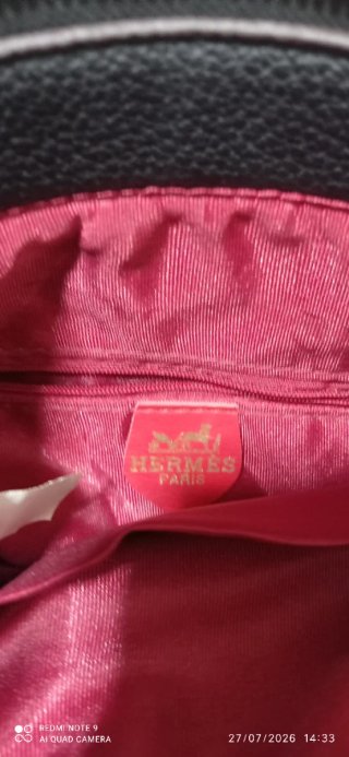 Borsa in pelle nera Hermes