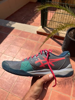 ASICS Gel Challenger Padel Talla 44 Gris/Rosa