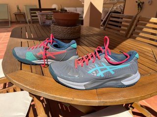ASICS Gel Challenger Padel Talla 44 Gris/Rosa