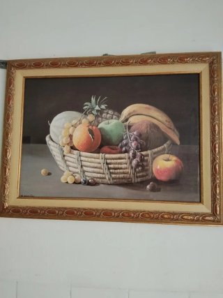 Cuadro Cesta Frutas Decoración Hogar