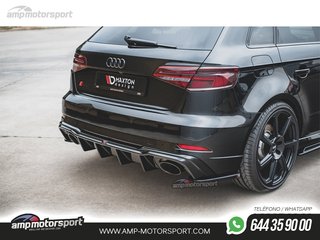 DIFUSOR TRASERO AUDI RS3 8V SPORTBACK 2017-- NEGRO MATE