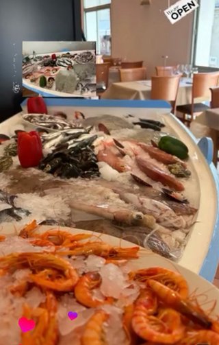 Barca expositora pescado congelador