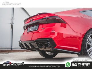 DIFUSOR TRASERO AUDI A7 C8 2018-- NEGRO BRILLO