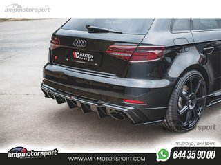 DIFUSOR TRASERO AUDI RS3 8V SPORTBACK 2017-- NEGRO BRILLO