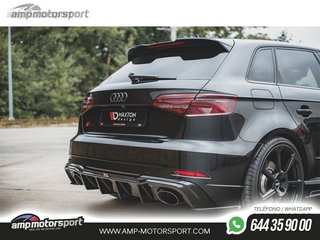 DIFUSOR TRASERO AUDI RS3 8V SPORTBACK 2017-- NEGRO BRILLO