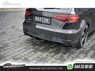DIFUSOR TRASERO AUDI RS3 8V SPORTBACK 2017-- NEGRO BRILLO